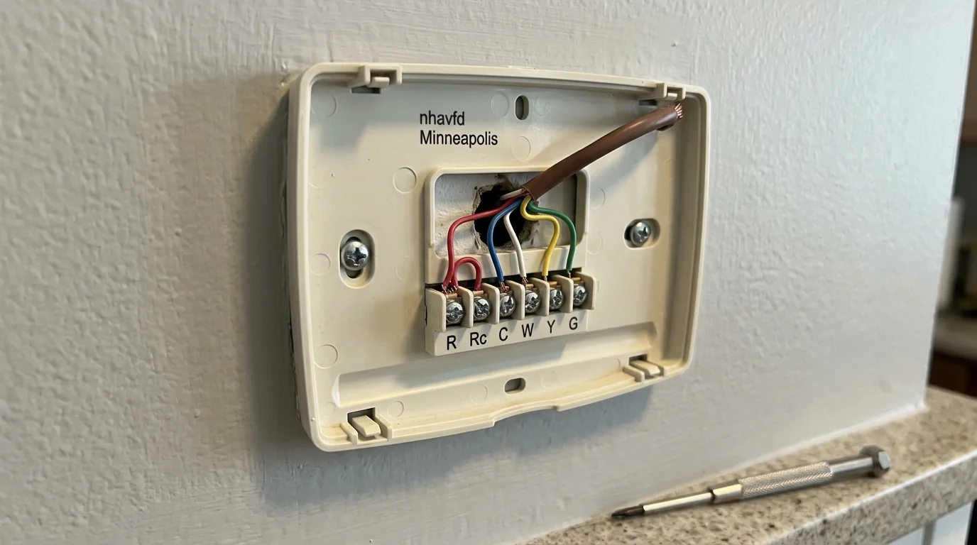 Thermostat wiring with a C wire added