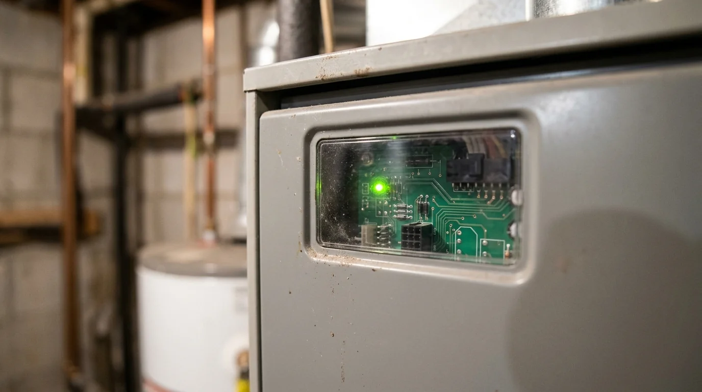 Blinking furnace control board light