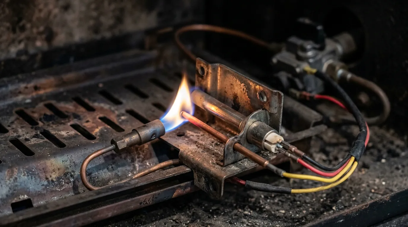 Gas fireplace pilot assembly