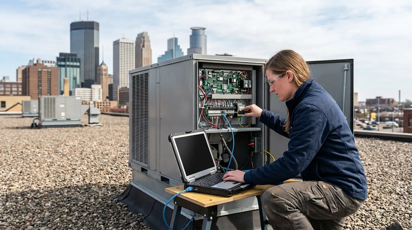 Commissioning a new commercial rooftop unit