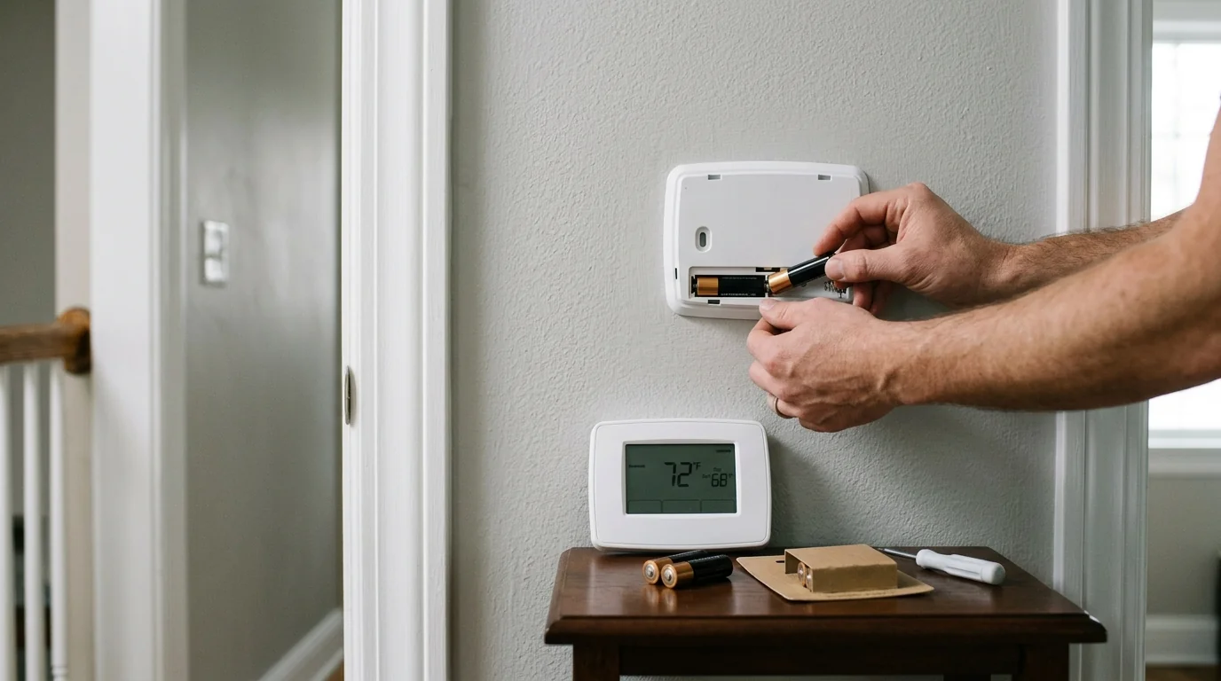 Replacing thermostat batteries