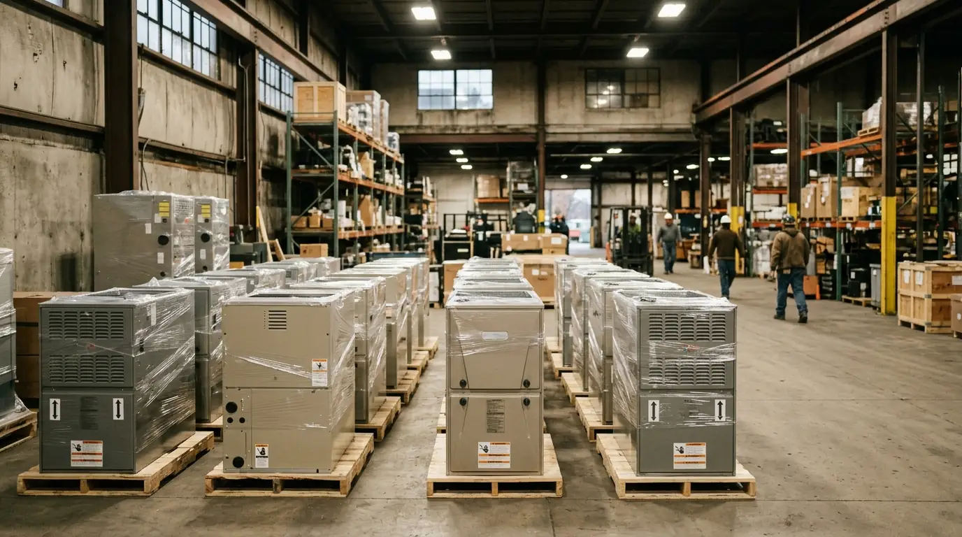 New furnaces and air handlers ready for installation in Minneapolis