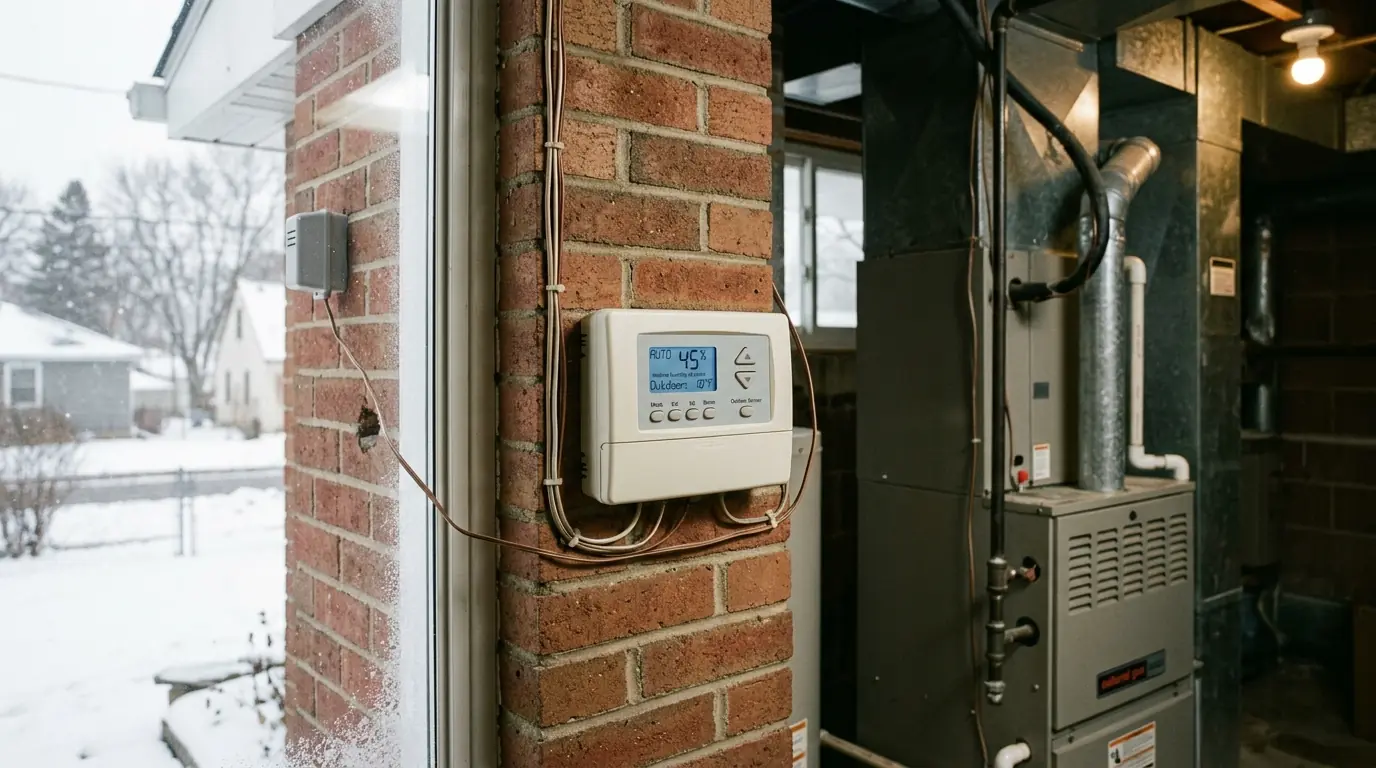 Automatic humidifier control connected to a furnace