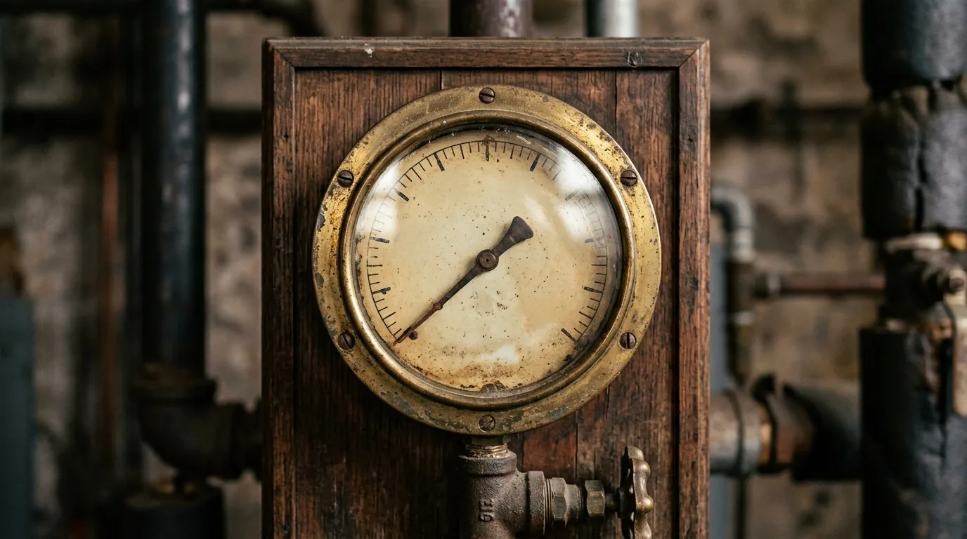 Low pressure reading on an older boiler gauge