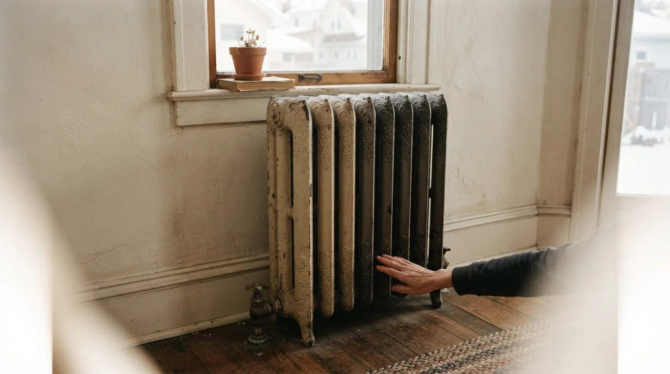 Radiator cold at the top from trapped air