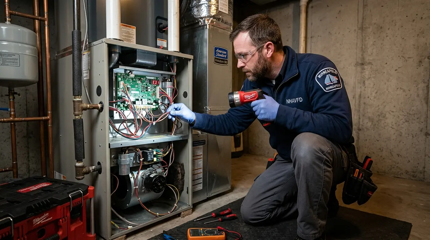 Reading a blinking furnace error code